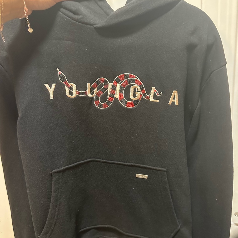 Youngla black hoodie. Snake design